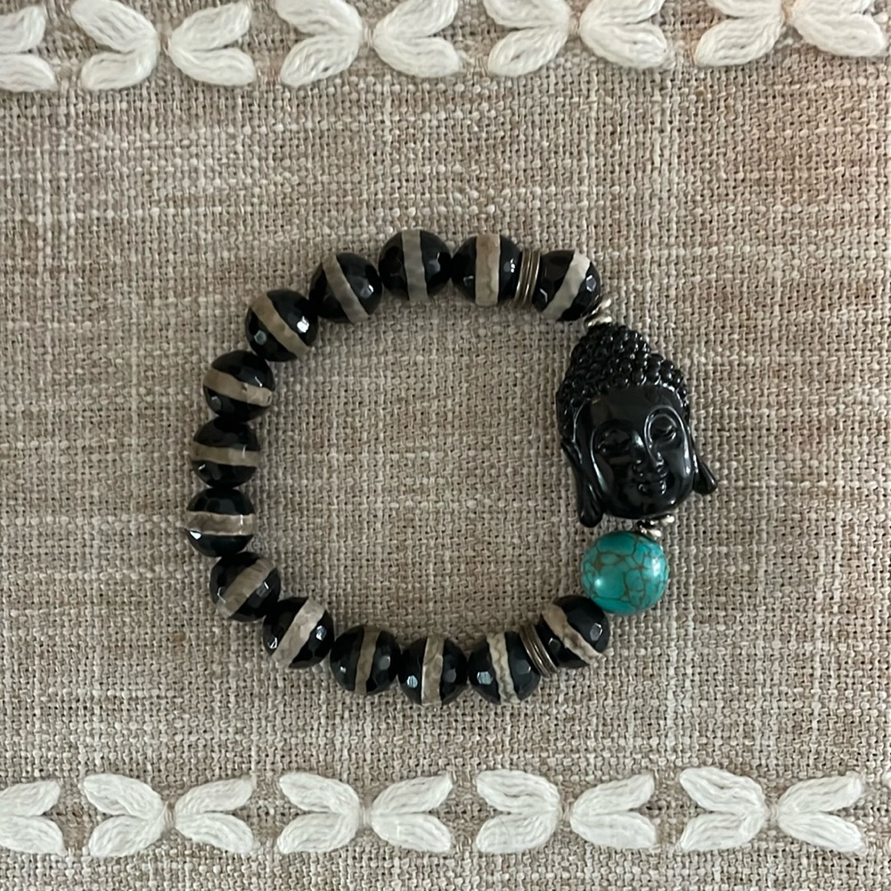 Serene Buddha Stretch Bracelet Vintage